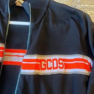 GCDS Logo Tracksuit Jacket, Size Medium, Black, 9/10 Condition